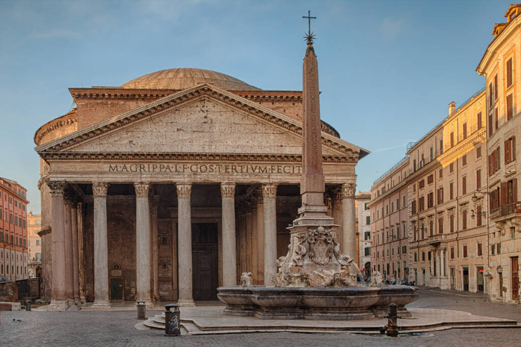 O Panteão é um dos mais famosos pontos turísticos em Roma