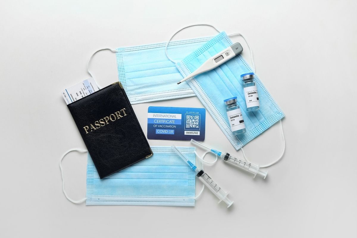 Passaporte Mascara Ampola Cartao De Vacina Internacional Assistente De Viagem
