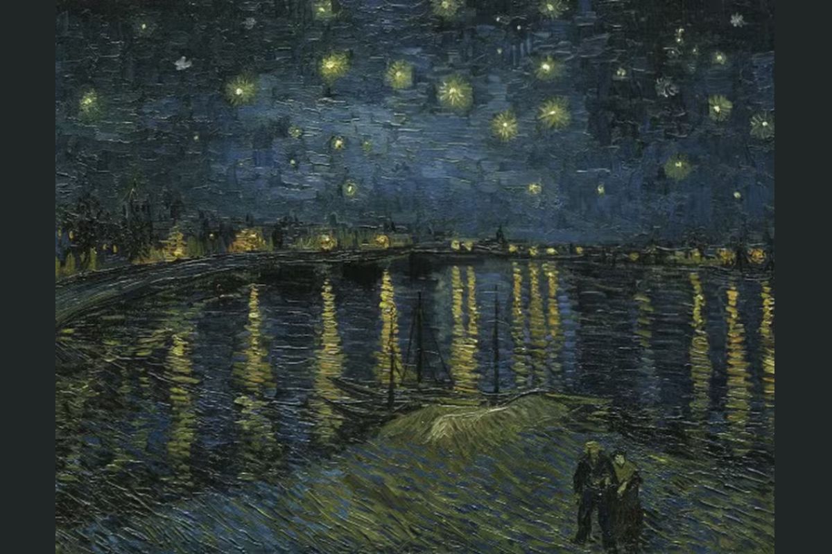 Noite Estrelada Sobre O Rodano Vincent Van Gogh