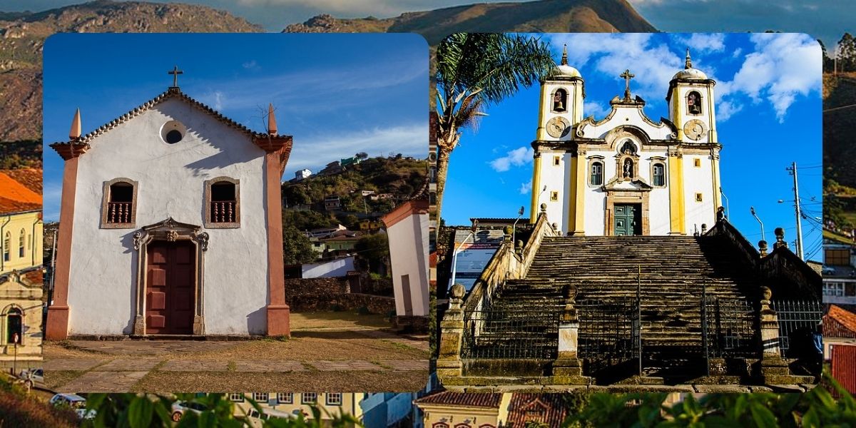 Igreja De Santa Efigenia E Capela Do Padre Faria Longe Do Centro Dentro Da Historia