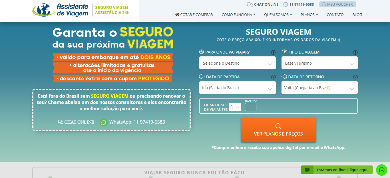 cotação seguro viagem