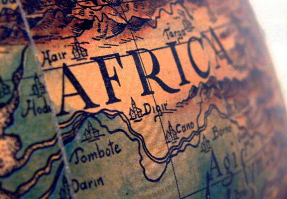 Imagem ilustrando o mapa da África