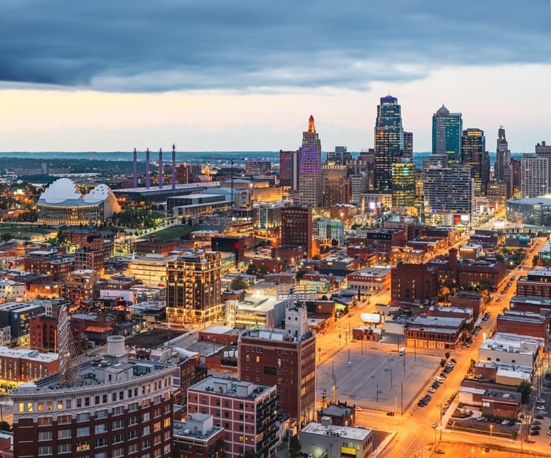 Imagem do alto de Kansas City
