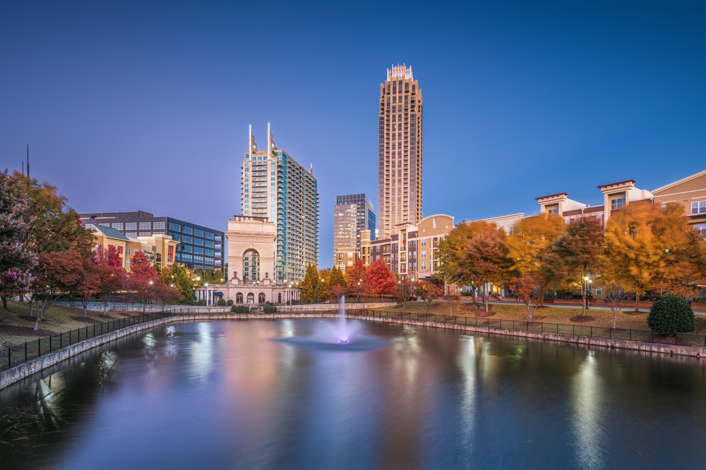 Vista da cidade de Atlanta na Georgia - EUA