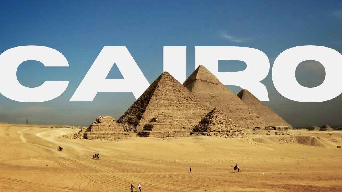 Black And White Modern Cairo Travel Presentation